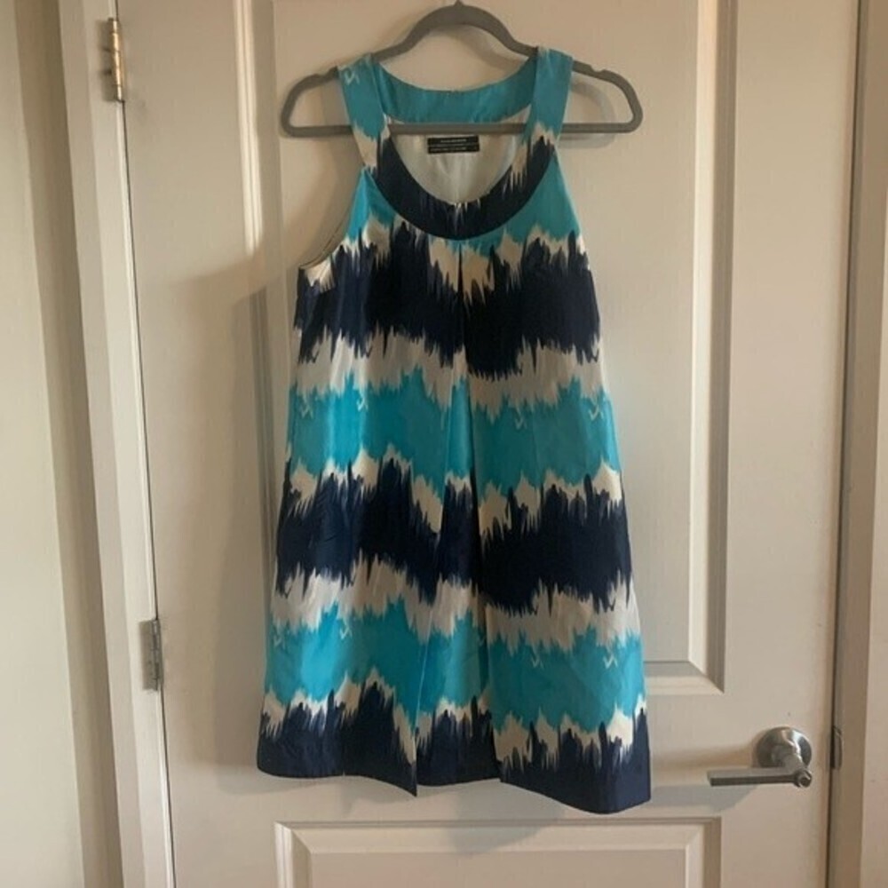 CLUB Monaco BLue Silk mini  dress Women’s size 2